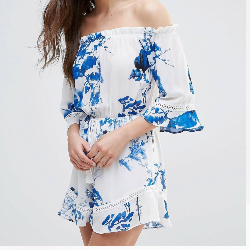 Love & Other Things Floral Print Romper